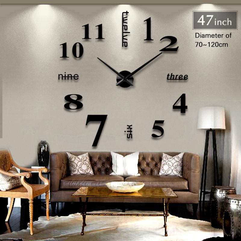 big mirror wall clock modern design 3D big mirror wall clock modern design 3D