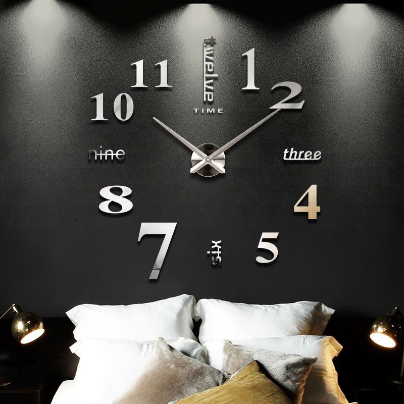 big mirror wall clock modern design 3D big mirror wall clock modern design 3D